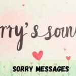 Sorry messages