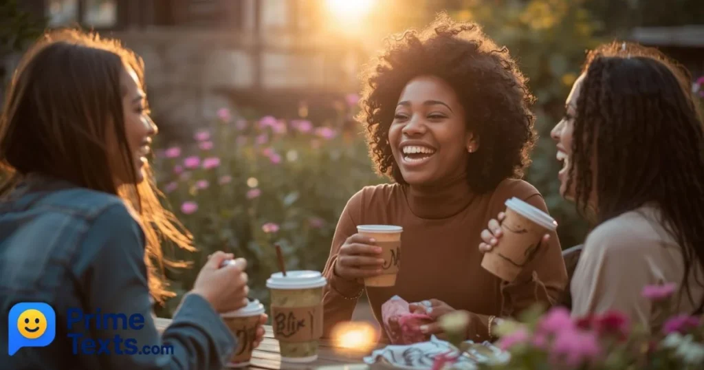 Black Girl Laughing With Friends
