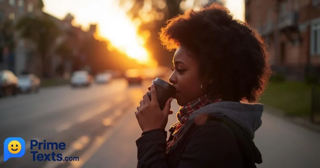 Black Girl Sipping Coffee